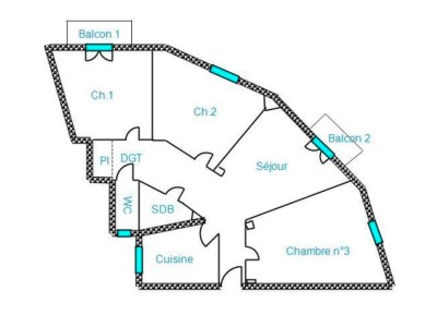 T4 - CENTRE VILLE A VENDRE - BASTIA Centre-ville - 82.63 m2 - 335 000 €