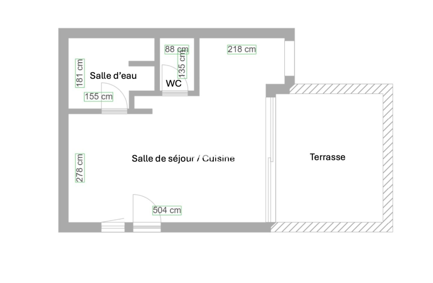 PLAIN PIED A VENDRE - LUMIO VACCAGHJA - 23.09 m2 - 237 000 &euro;